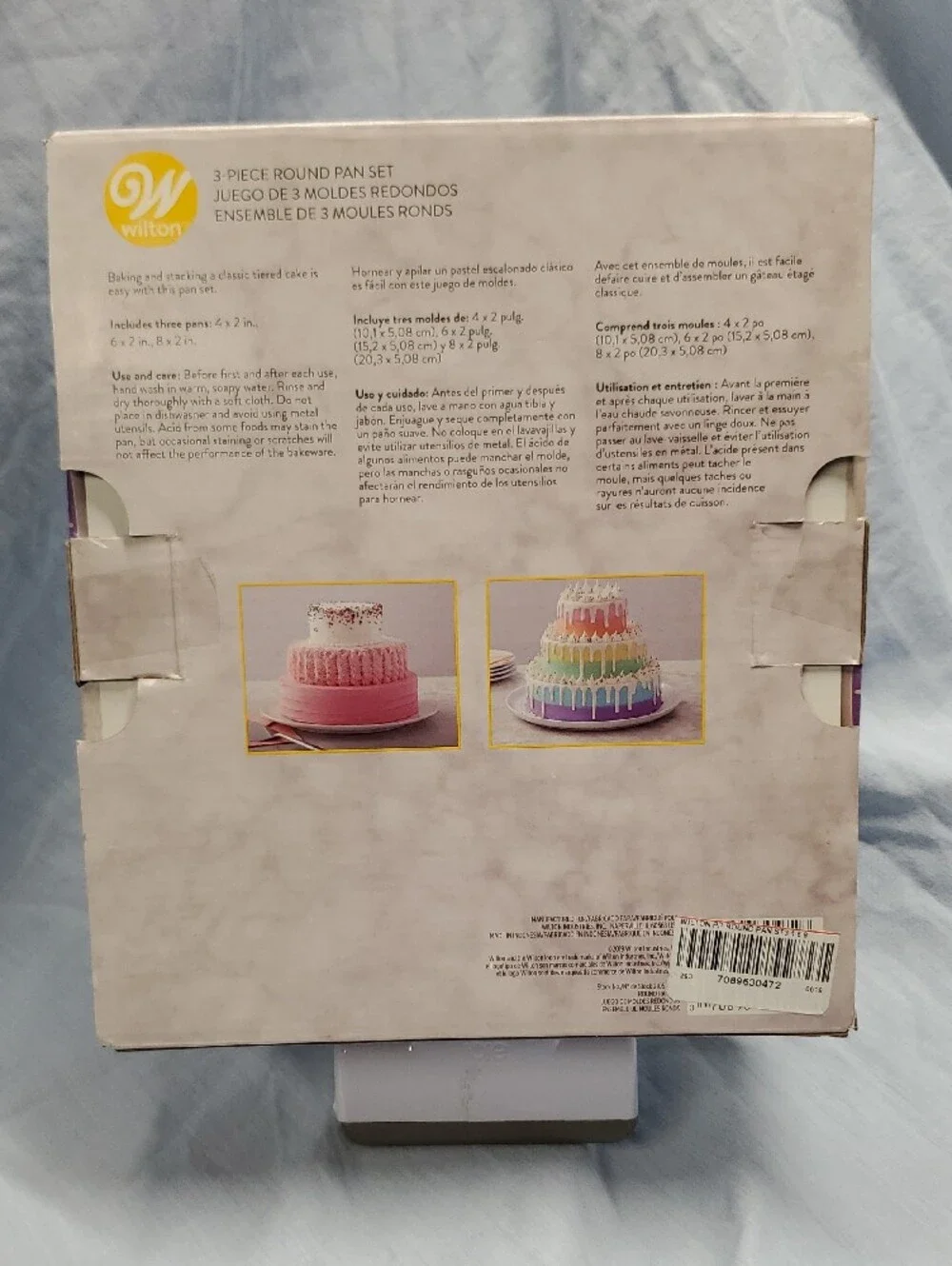 Wilton Silver Round 3-Piece Cake Pan Set